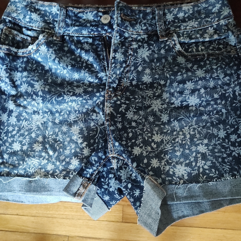 Floral Denim Shorts